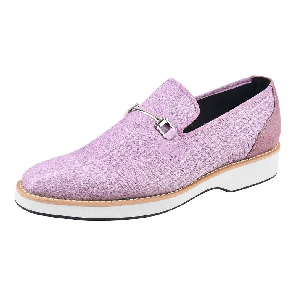 LIBERTYZENO Men's Silver Buckle Loafers Fashion Penny Party Wedding Slip-Ons